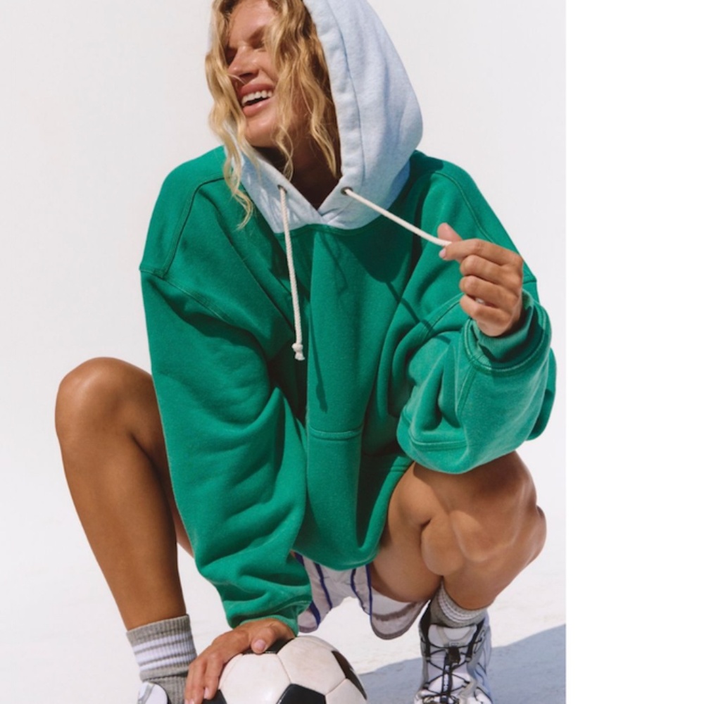 FP MOVEMENT FINAL CALL COLOR BLOCK HOODIE IN GREEN GLOW - Picture 4 of 10